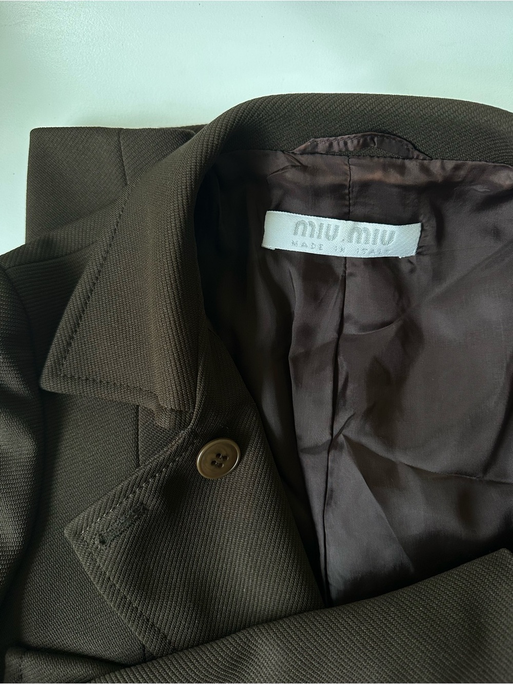Miu Miu Olive Brown Coat - Picture 7 of 7